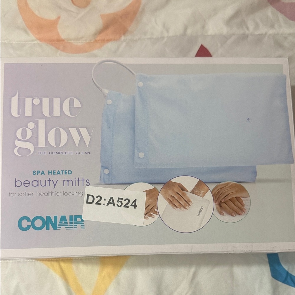 True Glow Spa Heated Beauty Mitts - Blue